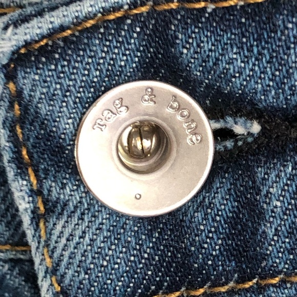Rag & Bone Rosa Mid -Rise Button Fly Boyfriend Jean Color Jinx Size 27 - Picture 12 of 12